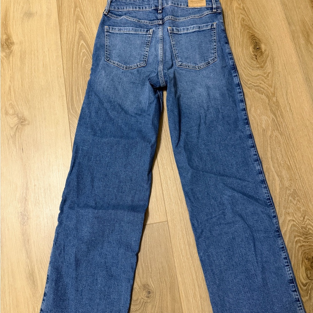 abercrombie kids Blue Wide-Leg Denim Jeans